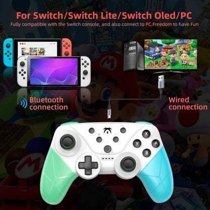 788 Bluetooth 5.0 Wireless Game Controller for Nintendo Switch(Green Blue) - Gamepads by PMC Jewellery | Online Shopping South Africa | PMC Jewellery