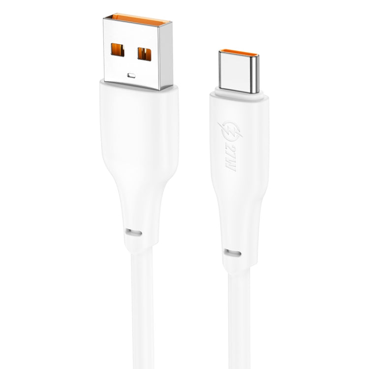 hoco X93 27W USB to USB-C/Type-C Data Cable, Length:1m(White) - USB-C & Type-C Cable by hoco | Online Shopping South Africa | PMC Jewellery