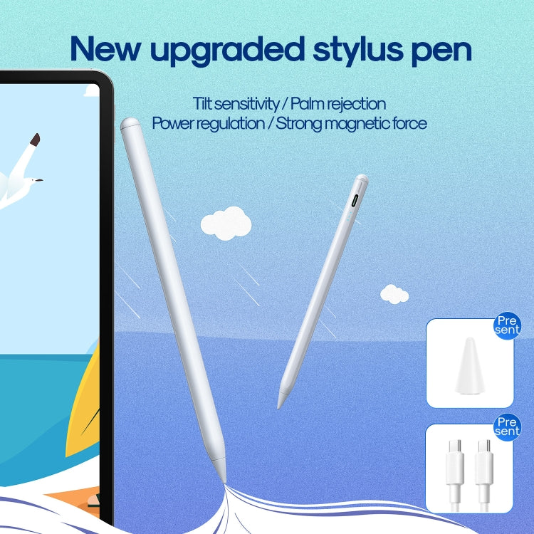 JOYROOM JR-X9S Aluminum Alloy Active Stylus Pen with Replacement Tips(White) - free shipping - PMC TechLife - Order now!