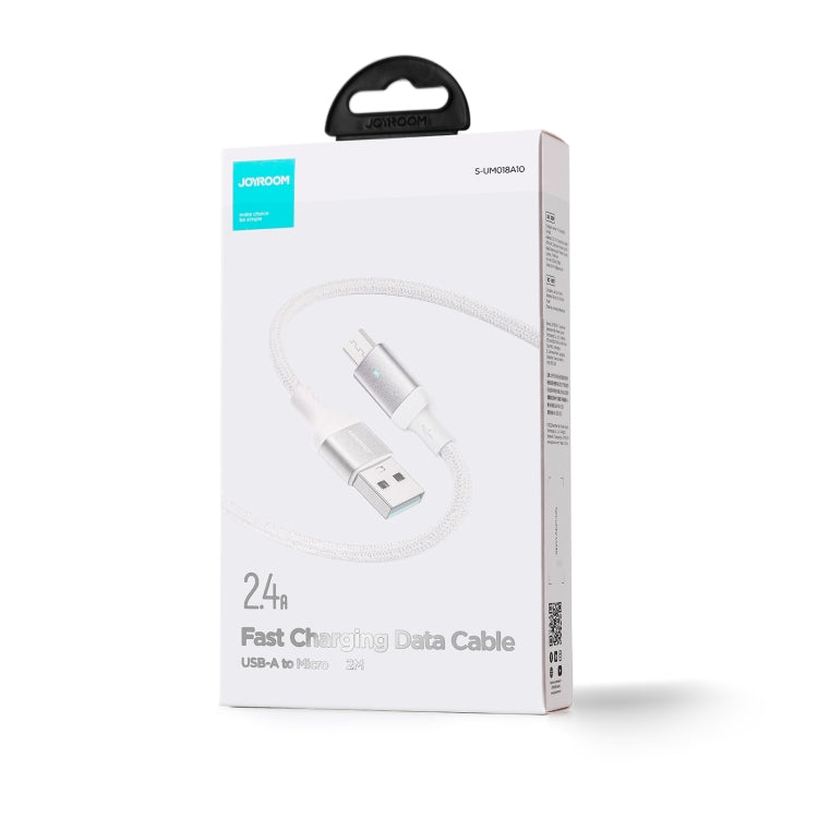 JOYROOM S-UM018A10 Extraordinary Series 2.4A USB-A to Micro USB Fast Charging Data Cable, Cable Length:2m(White) - Micro USB Cable by JOYROOM | Online Shopping South Africa | PMC Jewellery