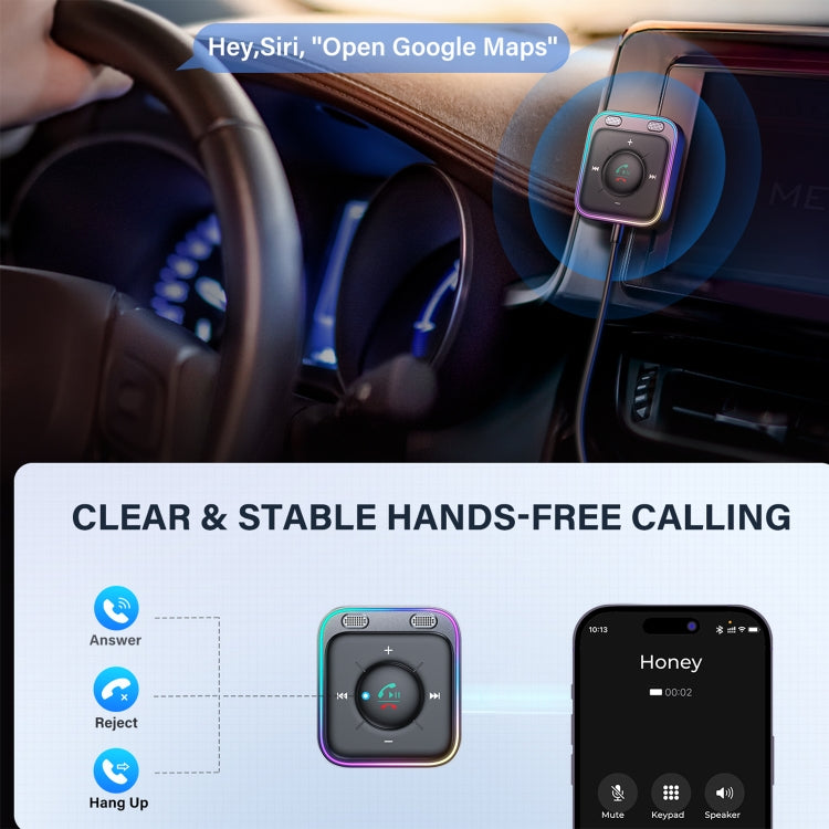 JOYROOM JR-CB3 Bluetooth 5.3 Car Wireless Receiver(Black) - Bluetooth Car Kits by JOYROOM | Online Shopping South Africa | PMC Jewellery