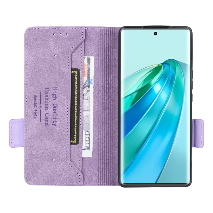 For Honor X9a 5G / Magic5 Lite Magnetic Clasp Flip Leather Phone Case(Purple) - free shipping - PMC TechLife - Order now!