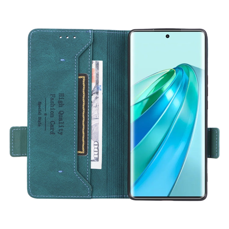For Honor X9a 5G / Magic5 Lite Magnetic Clasp Flip Leather Phone Case(Green) - free shipping - PMC TechLife - Order now!