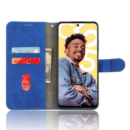 For Realme C55 Skin Feel Magnetic Flip Leather Phone Case(Blue) - Realme Cases by PMC Jewellery | Online Shopping South Africa | PMC Jewellery