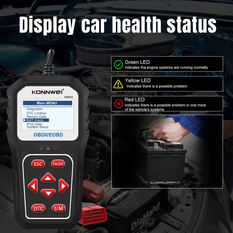 KONNWE KW818 Car OBD2 Bluetooth Fault Detector Diagnostic Tools - Code Readers & Scan Tools by KONNWEI | Online Shopping South Africa | PMC Jewellery