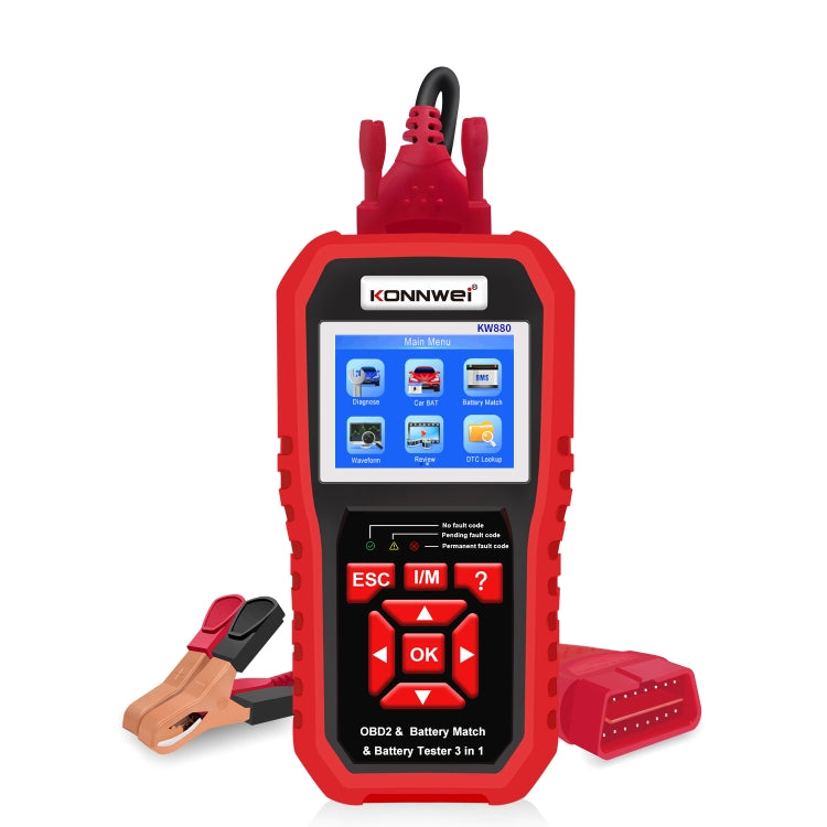 KONNWEI KW880 3 in 1 Car OBD2 Fault Diagnosis + Battery Tester + Battery Match Reset - free shipping - PMC TechLife - Order now!