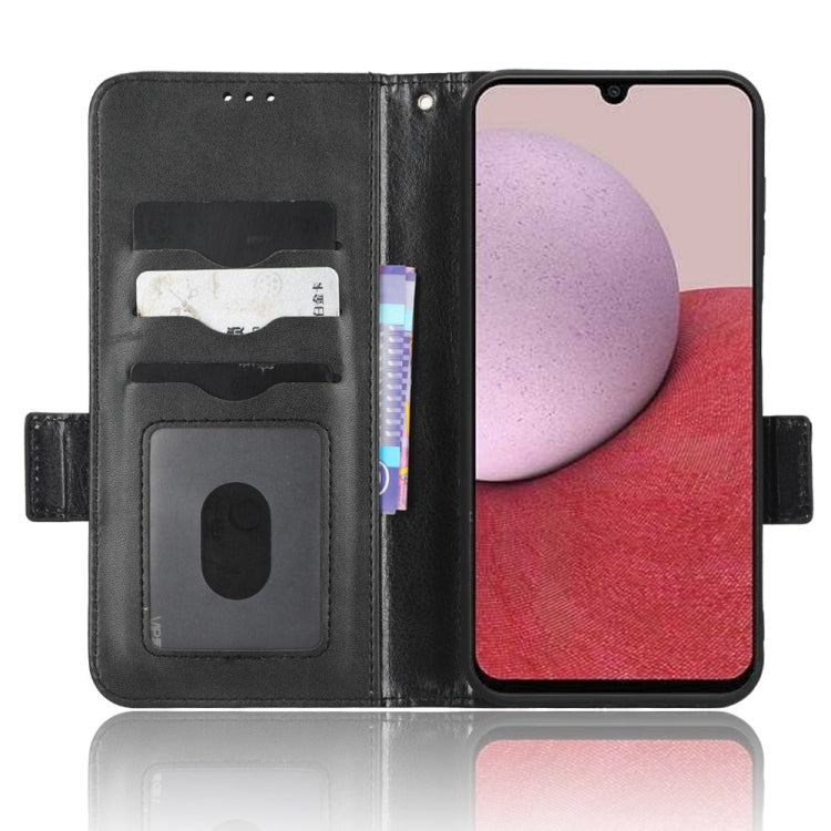For Samsung Galaxy A24 4G Symmetrical Triangle Leather Phone Case(Black) - free shipping - PMC TechLife - Order now!
