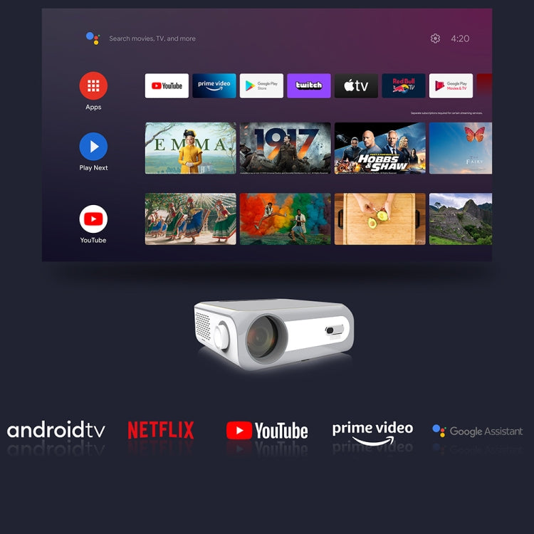 MECOOL KP1 1920x1080P 700ANSI Lumens Portable Mini LCD Smart Projector(UK Plug) - Mini Projector by MECOOL | Online Shopping South Africa | PMC TechLife