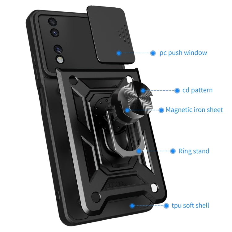 For Honor 70 5G Sliding Camera Cover Design TPU+PC Phone Case(Silver) - free shipping - PMC TechLife - Order now!