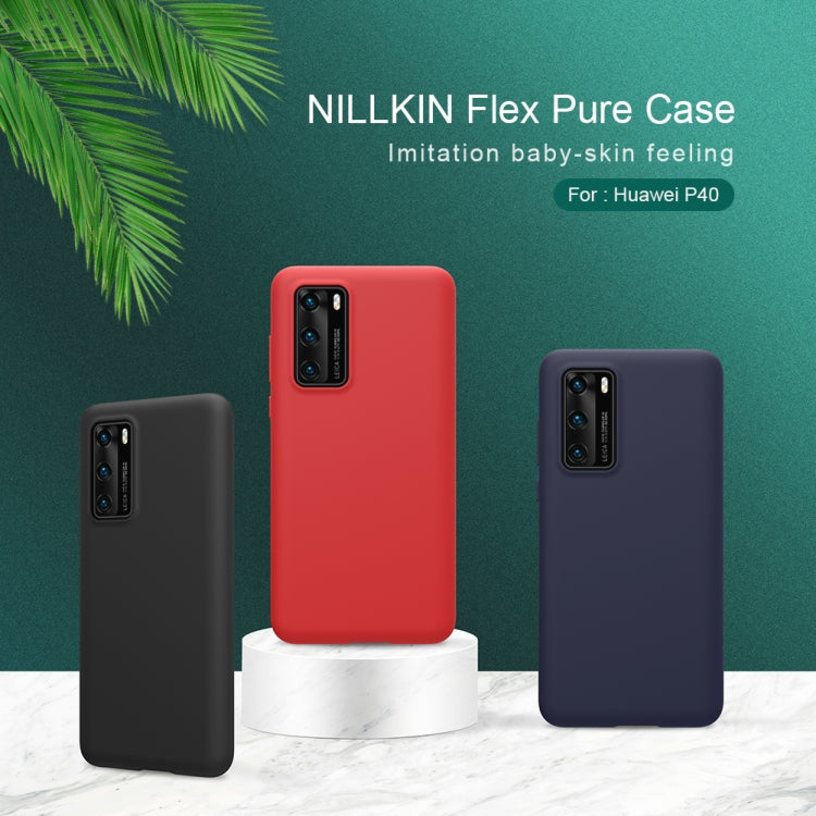 For Huawei P40 NILLKIN Feeling Series Shockproof Liquid Silicone Protective Case(Blue) - Huawei Cases by NILLKIN | Online Shopping South Africa | PMC Jewellery