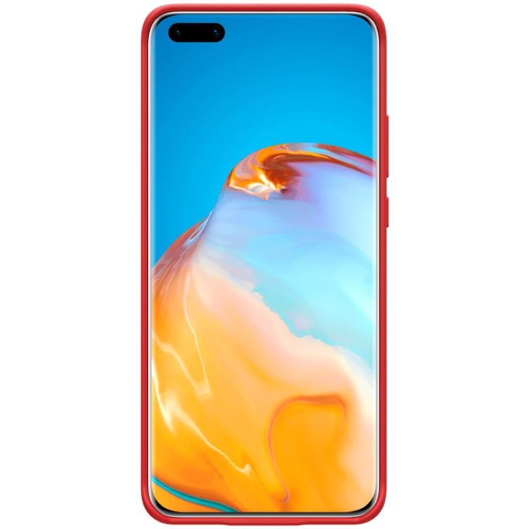 For Huawei P40 Pro NILLKIN Feeling Series Shockproof Liquid Silicone Protective Case(Red) - Huawei Cases by NILLKIN | Online Shopping South Africa | PMC Jewellery