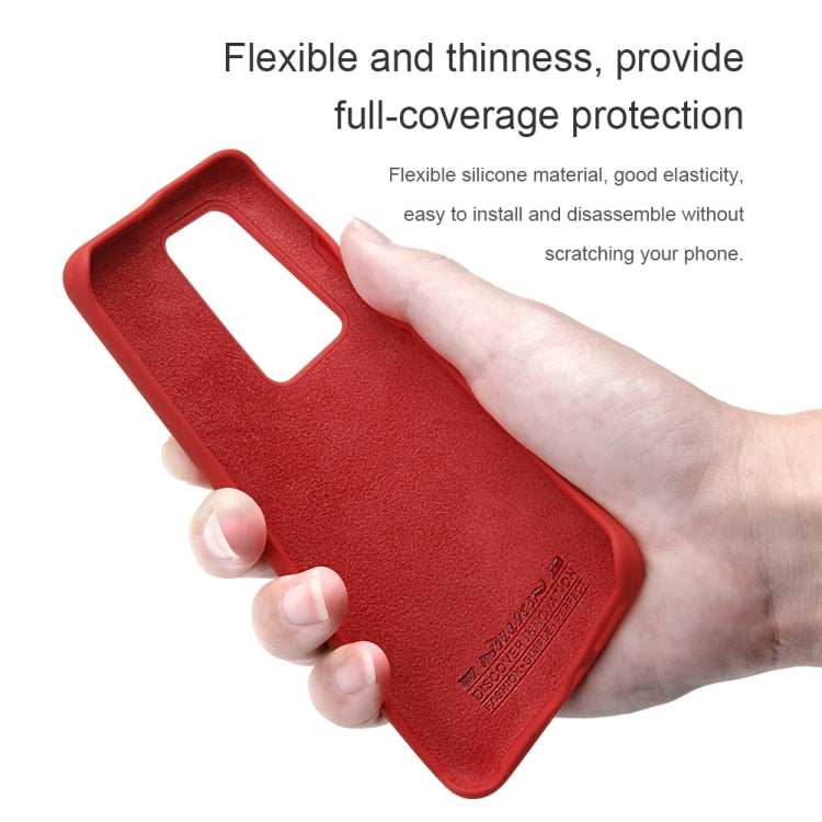 For Huawei P40 Pro NILLKIN Feeling Series Shockproof Liquid Silicone Protective Case(Red) - Huawei Cases by NILLKIN | Online Shopping South Africa | PMC Jewellery
