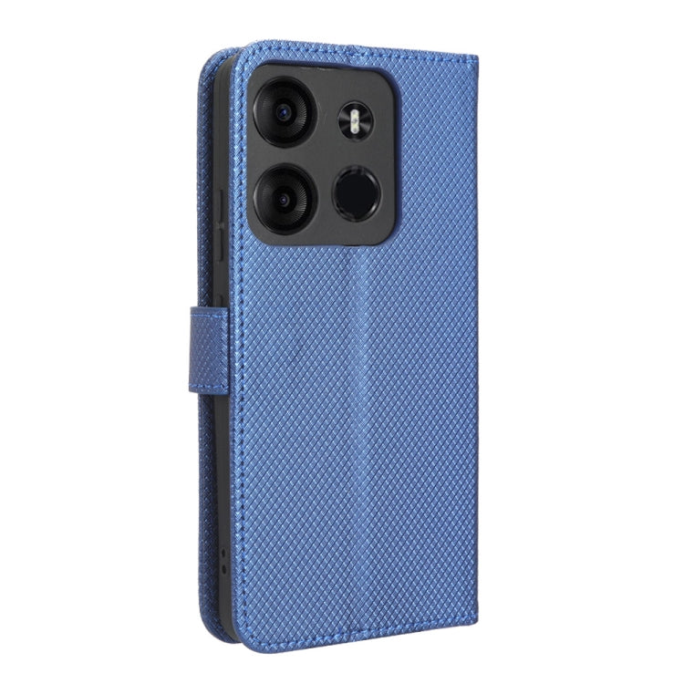 For Tecno Spark Go 2023 Diamond Texture Leather Phone Case(Blue) - Tecno Cases by PMC Jewellery | Online Shopping South Africa | PMC Jewellery