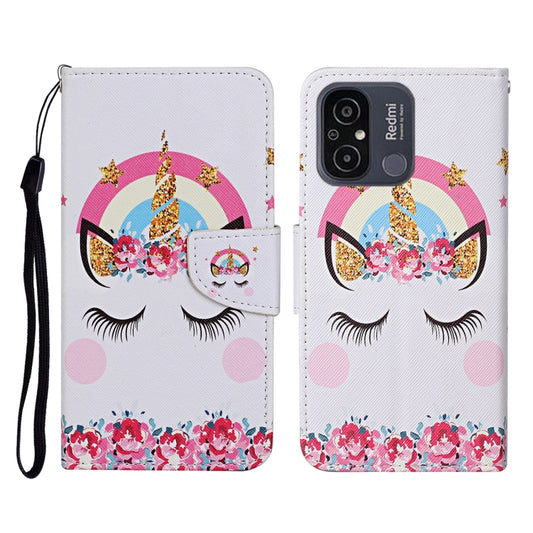 For Xiaomi Redmi 12C Colored Drawing Pattern Flip Leather Phone Case(Crown Unicorn) - Xiaomi Cases by PMC Jewellery | Online Shopping South Africa | PMC Jewellery