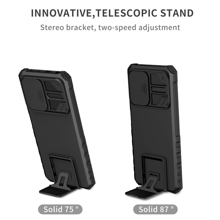 For Xiaomi Redmi Note 12 Pro 5G / Poco X5 Pro Stereoscopic Holder Sliding Camshield Phone Case(Black) - free shipping - PMC TechLife - Order now!