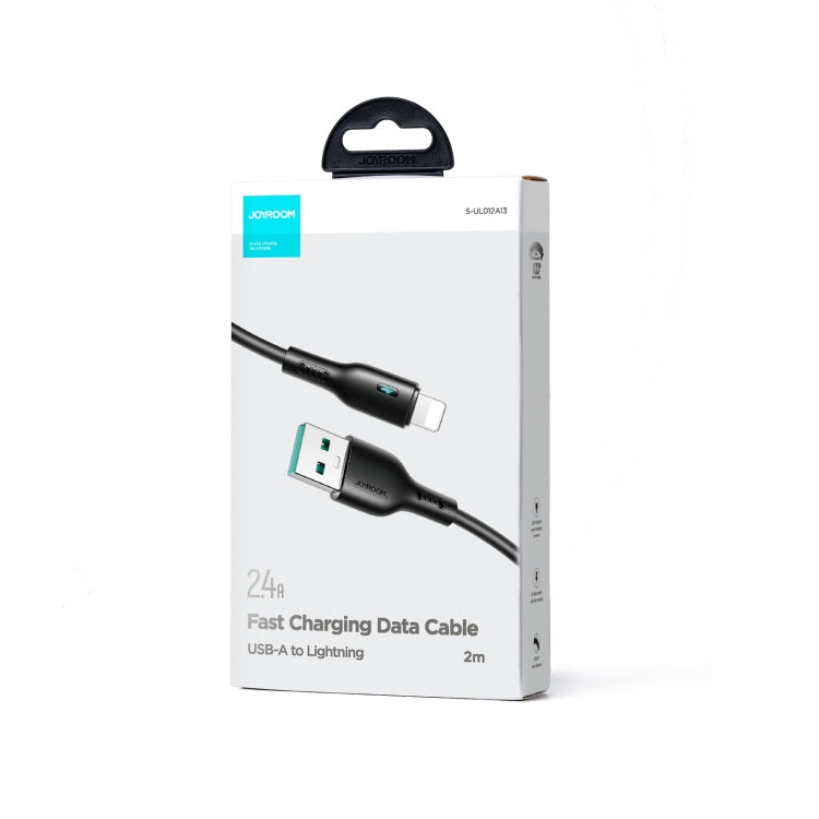 JOYROOM S-UL012A13 2.4A USB to 8 Pin Fast Charging Data Cable, Length:2m(Black) - Normal Style Cable by JOYROOM | Online Shopping South Africa | PMC Jewellery