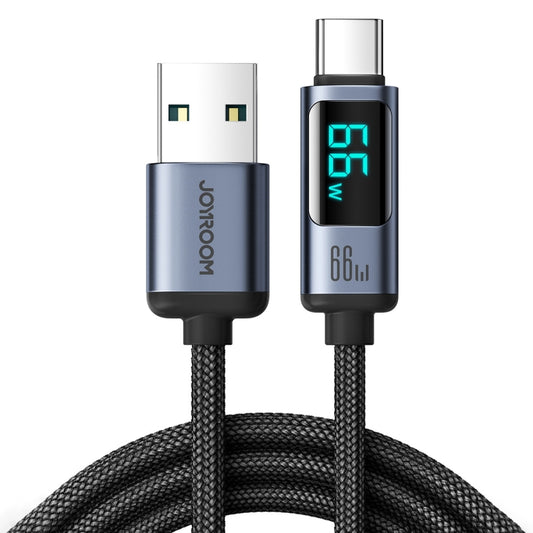 JOYROOM S-AC066A16 6A USB to USB-C / Type-C Digital Display Fast Charging Data Cable, Length:1.2m(Black) - USB-C & Type-C Cable by JOYROOM | Online Shopping South Africa | PMC Jewellery