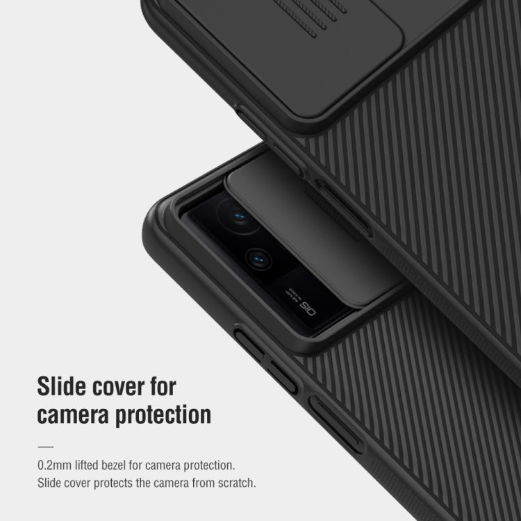 For Xiaomi Redmi K60E NILLKIN Black Mirror Series Camshield PC Phone Case(Black) - Xiaomi Cases by NILLKIN | Online Shopping South Africa | PMC Jewellery