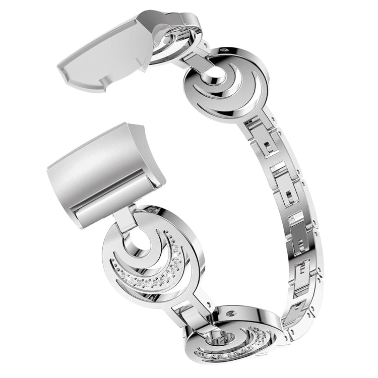 For Fitbit Charge 2 Sun Moon Star Diamond Metal Watch Band(Silver) -  by PMC TechLife | Online Shopping South Africa | PMC TechLife