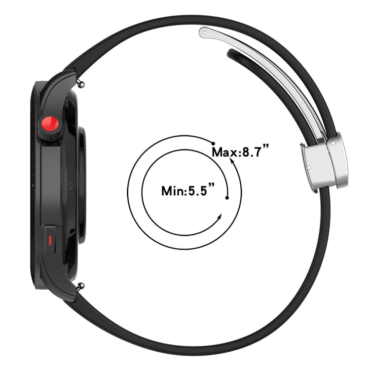 For Amazfit GTR 4 Magnetic Fold Clasp Silver Buckle Silicone Watch Band(Light Grey) -  by PMC TechLife | Online Shopping South Africa | PMC TechLife