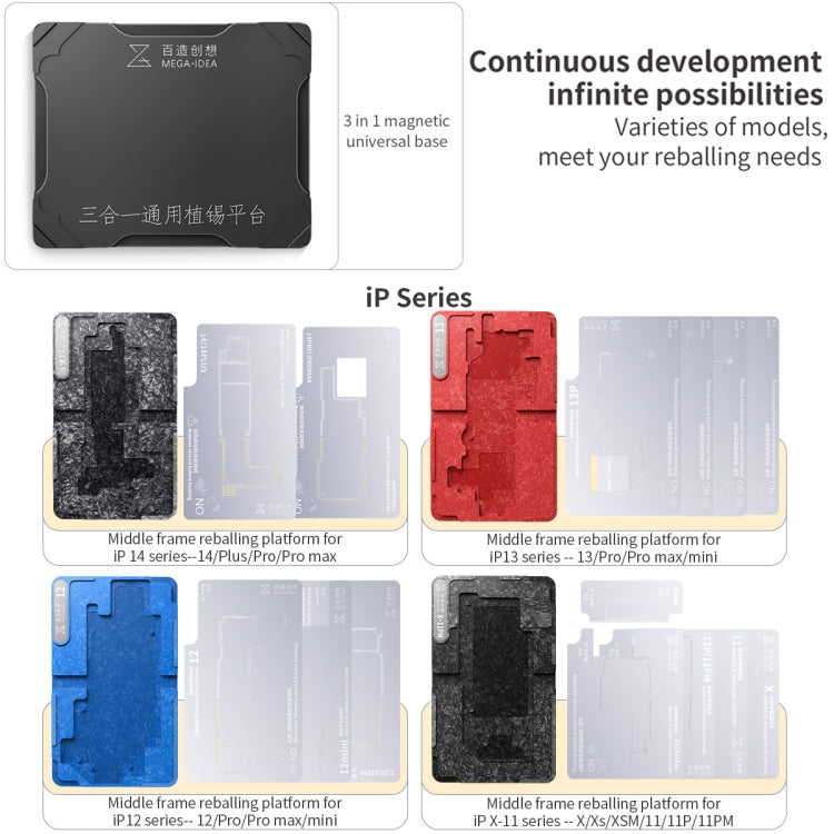 For Huawei Mate 40 Pro+ Qianli Mega-idea Multi-functional Middle Frame Positioning BGA Reballing Platform - free shipping - PMC TechLife - Order now!