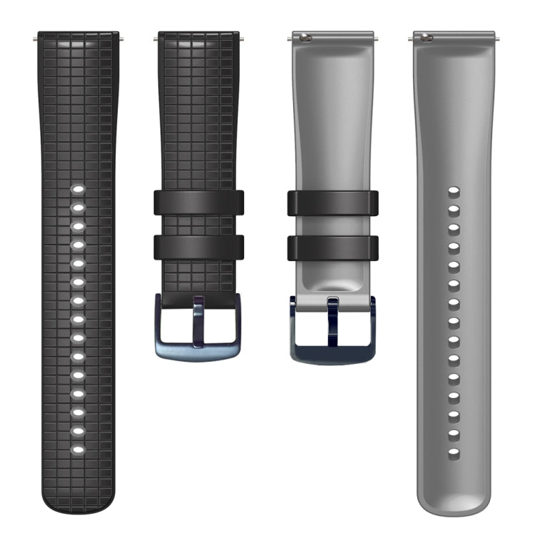 20mm Universal Mesh Two-Tone Silicone Watch Band(Black Gray) - Smart Wear by PMC TechLife | Online Shopping South Africa | PMC TechLife