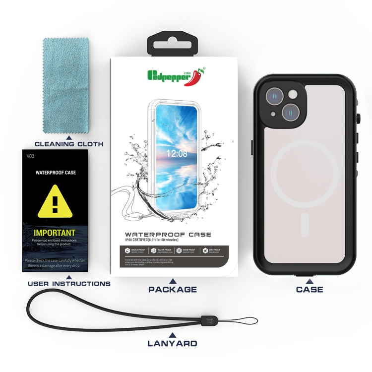 For Samsung Galaxy A54 5G RedPepper Transparent Dot Shockproof Waterproof PC + TPU Phone Case(Black) - free shipping - PMC TechLife - Order now!