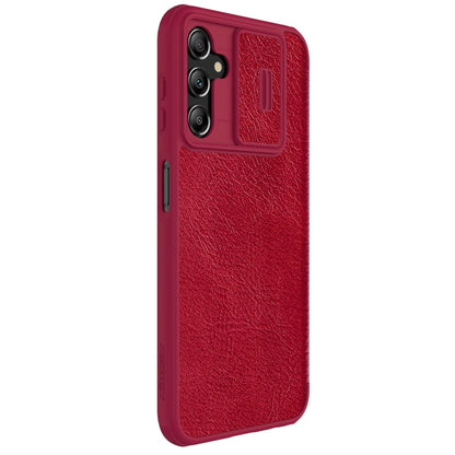 For Samsung Galaxy A14 4G NILLKIN QIN Series Pro Sliding Camera Cover Design Leather Phone Case(Red) - Galaxy Phone Cases by NILLKIN | Online Shopping South Africa | PMC Jewellery