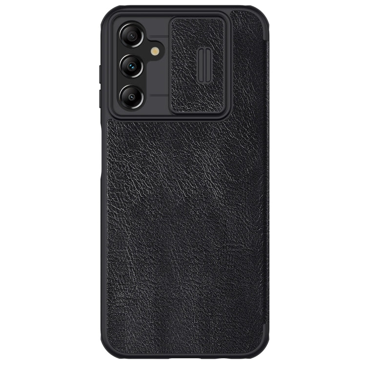 For Samsung Galaxy A14 4G NILLKIN QIN Series Pro Sliding Camera Cover Design Leather Phone Case(Black) - Galaxy Phone Cases by NILLKIN | Online Shopping South Africa | PMC Jewellery
