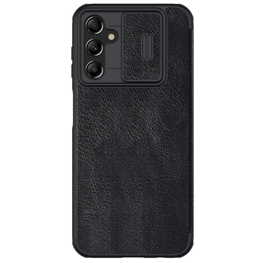 For Samsung Galaxy A14 4G NILLKIN QIN Series Pro Sliding Camera Cover Design Leather Phone Case(Black) - Galaxy Phone Cases by NILLKIN | Online Shopping South Africa | PMC Jewellery