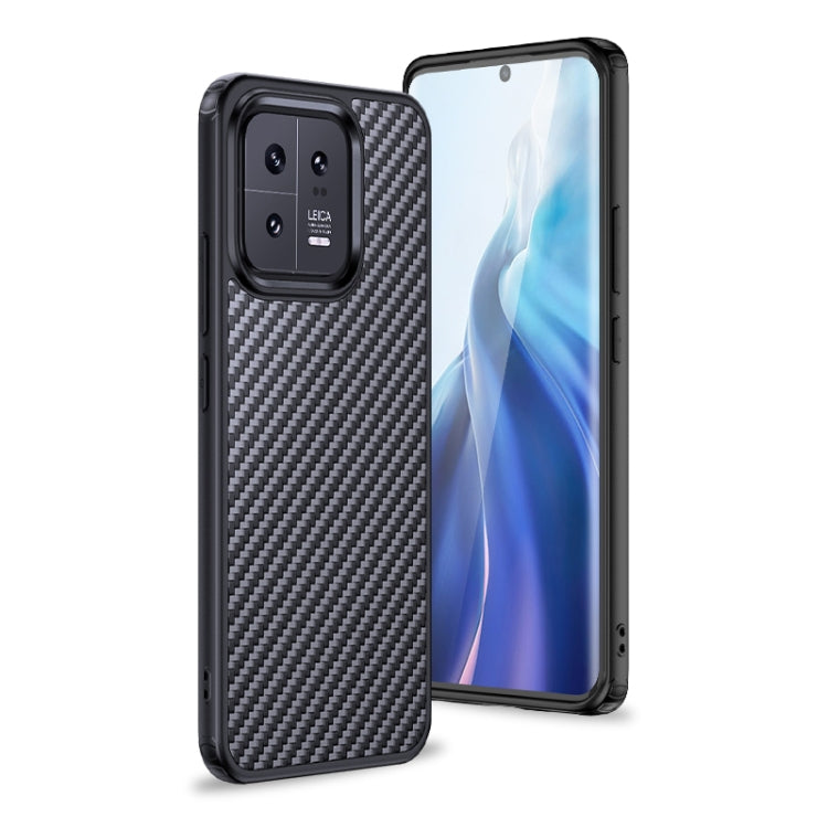 For Xiaomi 13 Pro wlons Magsafe Carbon Fiber Kevlar TPU Phone Case(Black) - Xiaomi Cases by wlons | Online Shopping South Africa | PMC Jewellery | Buy Now Pay Later Mobicred