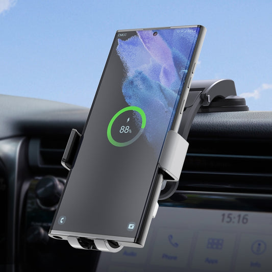 For Samsung Galaxy Z Flip4 / 3 C36 Fan Cooling Dual Coil Car Phone Holder Wireless Charger - Wireless Charger Holders by PMC Jewellery | Online Shopping South Africa | PMC Jewellery