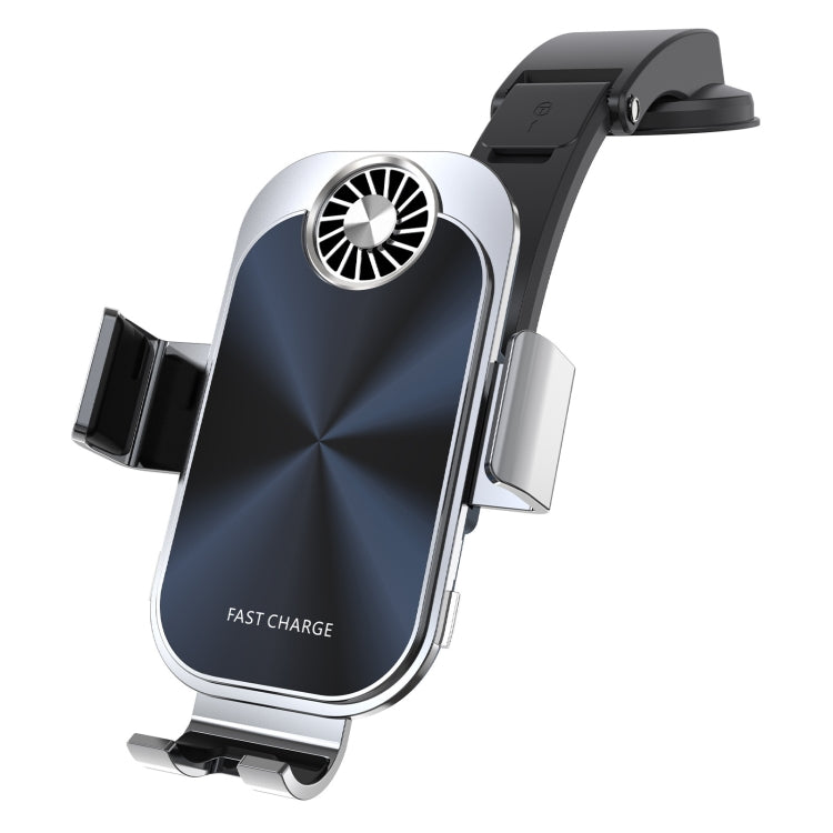 For Samsung Galaxy Z Flip4 / 3 C36 Fan Cooling Dual Coil Car Phone Holder Wireless Charger - Wireless Charger Holders by PMC Jewellery | Online Shopping South Africa | PMC Jewellery