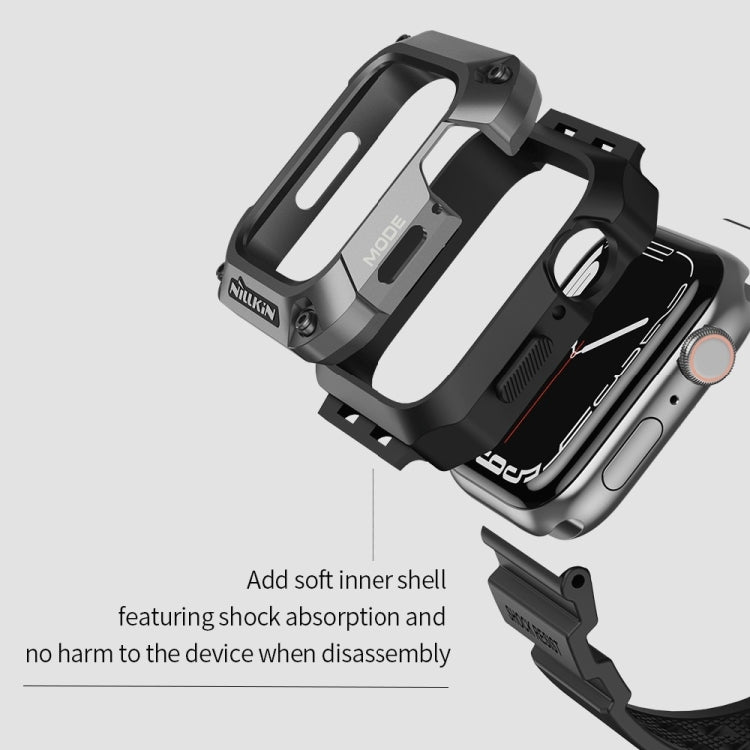 NILLKIN Ruidong Series Alloy + TPU Integrated Watch Band For Apple Watch Series SE 2&6&SE&5&4 44mm(Black) - Smart Wear by NILLKIN | Online Shopping South Africa | PMC Jewellery