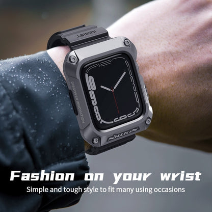 NILLKIN Ruidong Series Alloy + TPU Integrated Watch Band For Apple Watch Series SE 2&6&SE&5&4 44mm(Black) - Smart Wear by NILLKIN | Online Shopping South Africa | PMC Jewellery