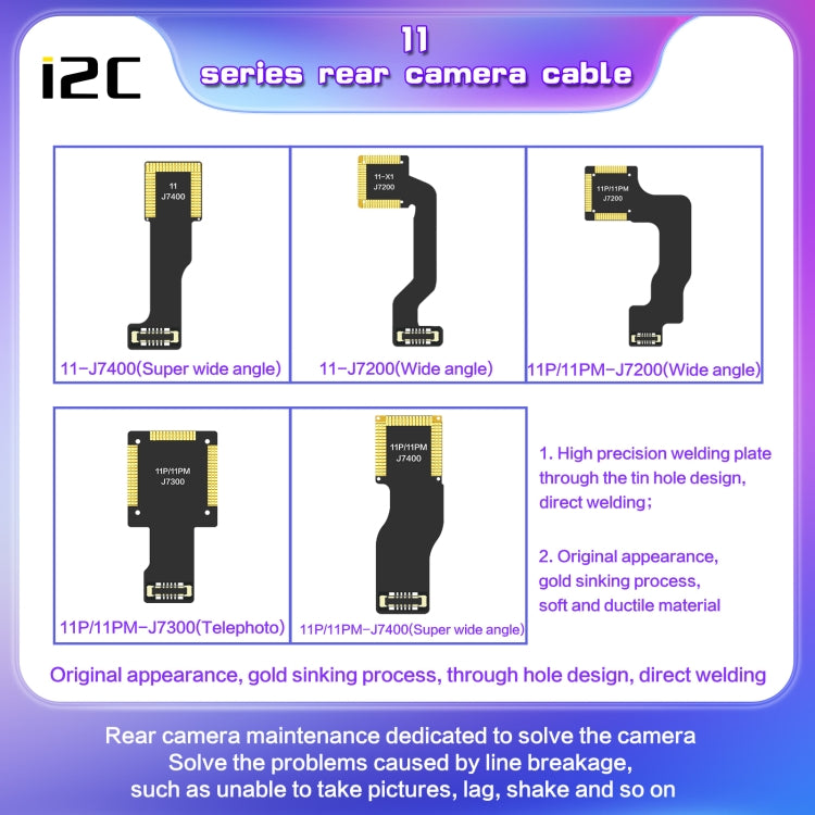 For iPhone 12 Pro J10400 i2C Back Facing Telephoto Camera Cable - Flex Cable by i2C | Online Shopping South Africa | PMC TechLife | Buy Now Pay Later Mobicred