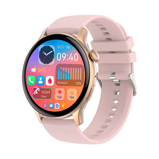 HK85 1.43 inch Smart Silicone Strap Watch Supports Bluetooth Call/Blood Oxygen Monitoring(Gold) - Smart Wear by PMC Jewellery | Online Shopping South Africa | PMC Jewellery