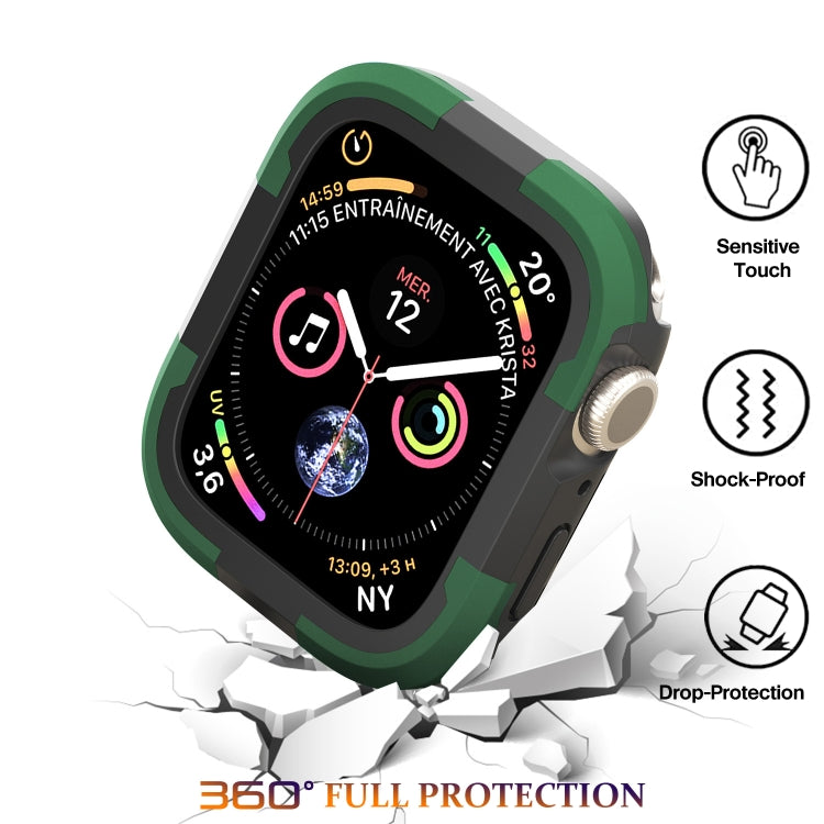 For Apple Watch Series 8 & 7 45mm Armor Frame Watch Case(Green) - Smart Wear by PMC Jewellery | Online Shopping South Africa | PMC Jewellery