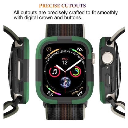 For Apple Watch Series 8 & 7 45mm Armor Frame Watch Case(Green) - Smart Wear by PMC Jewellery | Online Shopping South Africa | PMC Jewellery