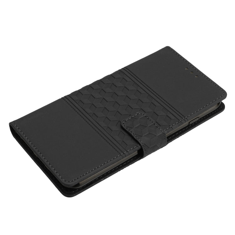 For TCL 40 SE Diamond Embossed Skin Feel Leather Phone Case with Lanyard(Black) - More Brand by PMC Jewellery | Online Shopping South Africa | PMC Jewellery