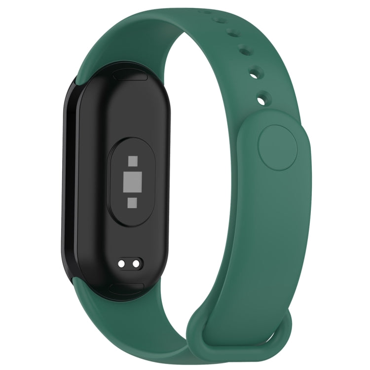 For Xiaomi Mi Band 8 Solid Color Silicone Plug Replacement Watch Band(Green) - Smart Wear by PMC Jewellery | Online Shopping South Africa | PMC Jewellery