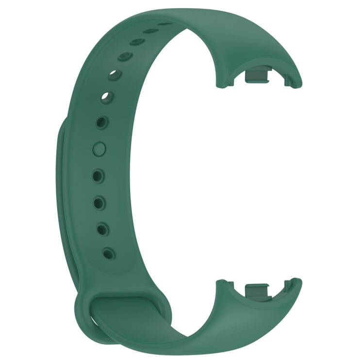 For Xiaomi Mi Band 8 Solid Color Silicone Plug Replacement Watch Band(Green) - Smart Wear by PMC Jewellery | Online Shopping South Africa | PMC Jewellery