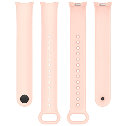 For Xiaomi Mi Band 8 Solid Color Stainless Steel Plug Replacement Watch Band (Light Pink) - Watch Bands by PMC Jewellery | Online Shopping South Africa | PMC Jewellery