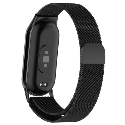 For Xiaomi Mi Band 8 Milanese Metal Watch Band(Black) - Smart Wear by PMC Jewellery | Online Shopping South Africa | PMC Jewellery