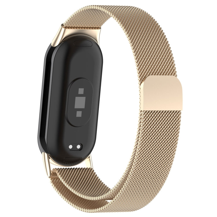 For Xiaomi Mi Band 8 Milanese Metal Watch Band(Champagne Color) - Smart Wear by PMC Jewellery | Online Shopping South Africa | PMC Jewellery