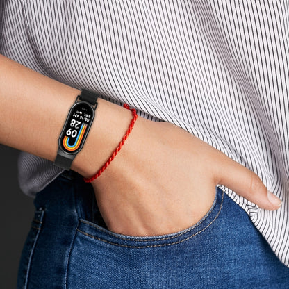 For Xiaomi Mi Band 8 Milanese Metal Watch Band(Space Grey) - Smart Wear by PMC Jewellery | Online Shopping South Africa | PMC Jewellery