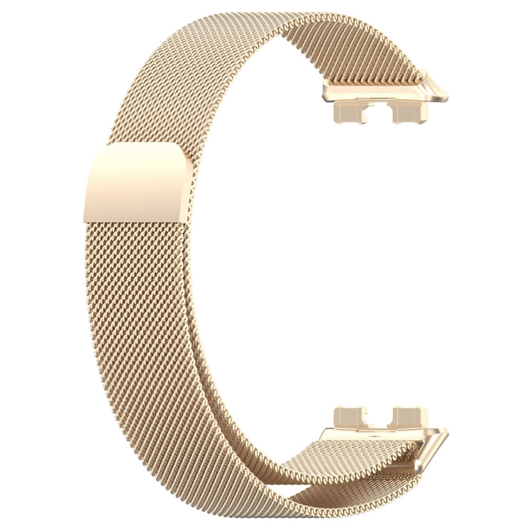 For Huawei Band 8 Milanese Metal Watch Band(Champagne Color) - Smart Wear by PMC Jewellery | Online Shopping South Africa | PMC Jewellery