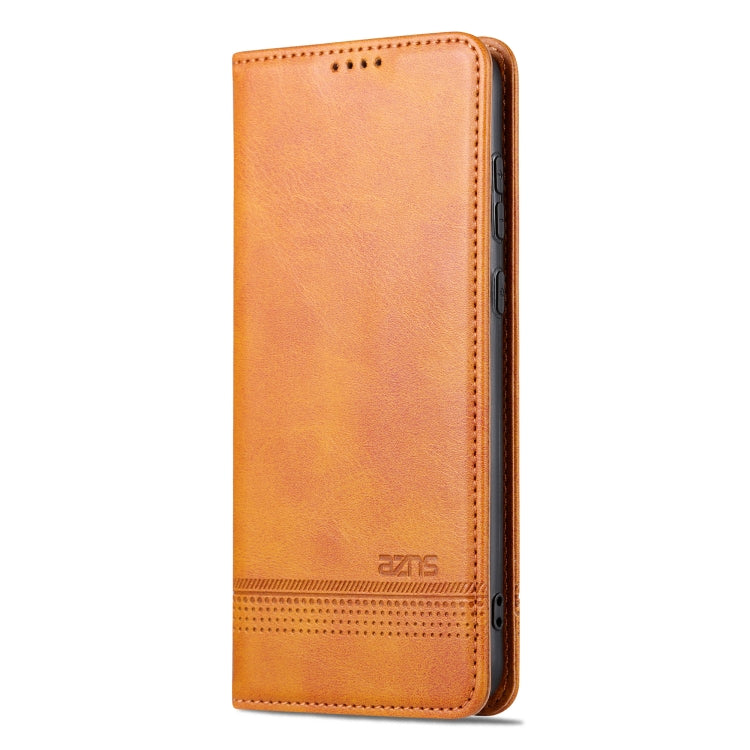 For Huawei P60 / P60 Pro AZNS Magnetic Calf Texture Flip Leather Phone Case(Light Brown) - Huawei Cases by AZNS | Online Shopping South Africa | PMC Jewellery
