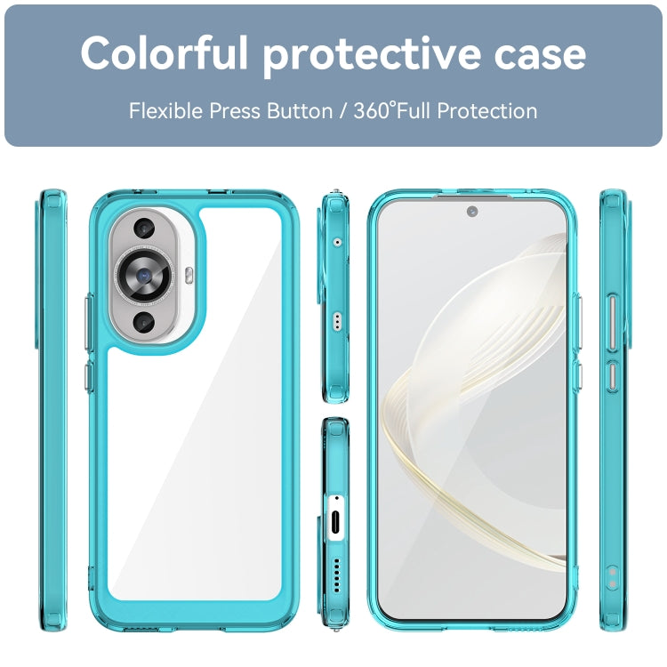 For Huawei Nova 11 Colorful Series Acrylic + TPU Phone Case(Transparent Blue) - Huawei Cases by PMC Jewellery | Online Shopping South Africa | PMC Jewellery