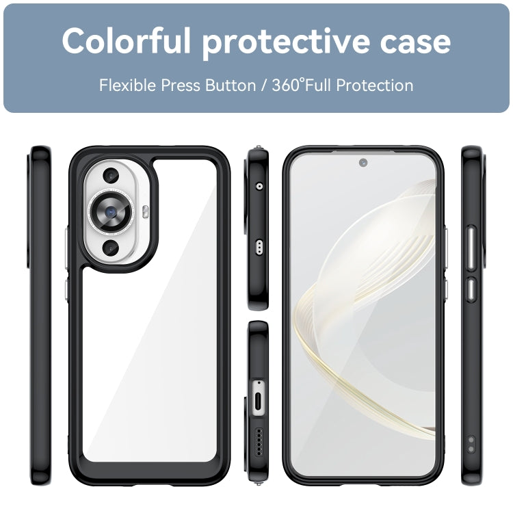 For Huawei Nova 11 Colorful Series Acrylic + TPU Phone Case(Black) - Huawei Cases by PMC Jewellery | Online Shopping South Africa | PMC Jewellery